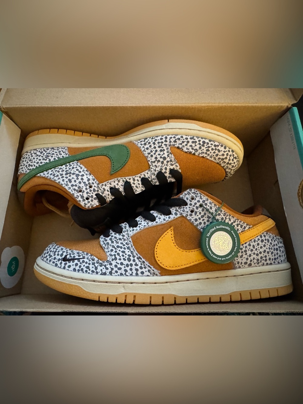 Authenticated Nike SB Dunk Low Safari, Size 8 Men’s/9.5 Women’s. Brand New - Picture 10 of 10